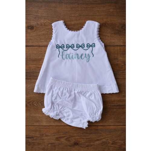 Personalized Baby Girl Swing Back Diaper Set |Custom Baby Outfit