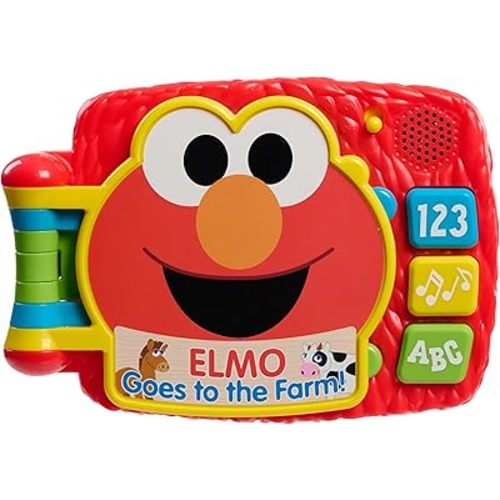 SESAME STREET Elmo’s Lots to Learn 6.25 Inch Electronic Book, Learning and Education, Kids Toys for Ages 18 Month by Just Play