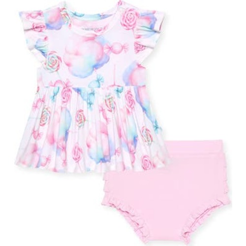 Smocked Peplum & Bloomers Set