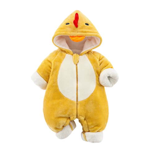 MEZZALL Baby Clothes Boys Girls Thick Snowsuit Winter Warm Chick Coats Hooded Romper Jumpsuit Lovely Newborn Dailywear, Yellow, 3-6 Months