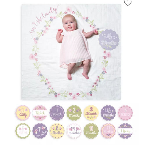 Isn't She Lovely Baby Blanket & Age Cards Set