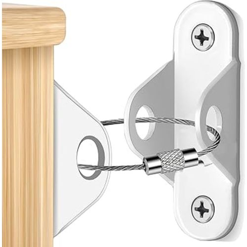 [UPGRADE 2.0] JIUDONE Furniture Anchors (12 Pack) for Baby Proofing,Furniture Strap Anti Tip Furniture Anchor Securing 400 lbs/Keep Baby Pet Safety from Falling Furniture,Metal Earthquake Straps,White
