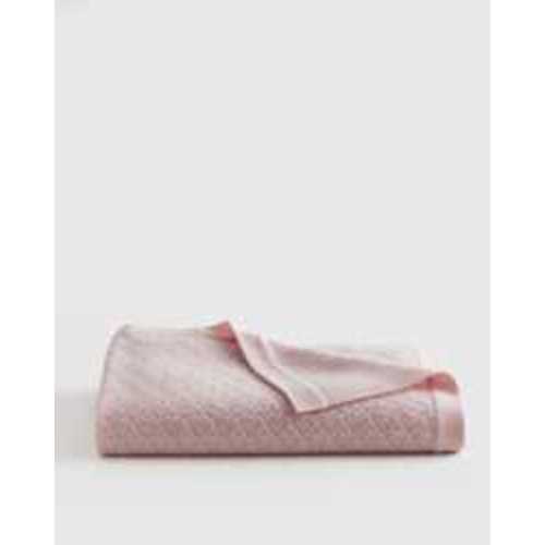 Washable Cashmere Pointelle Baby Blanket in Minimal Pink