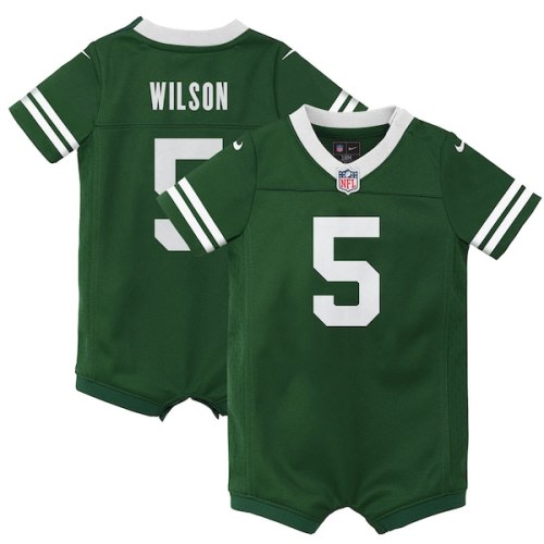 Newborn & Infant New York Jets Garrett Wilson Nike Legacy Green Game Romper Jersey