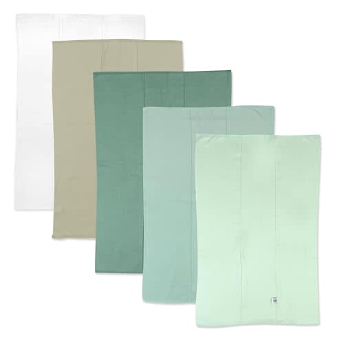Tri-fold Knit Burp Cloths Soft Absorbent 100% Organic Cotton for Baby Boys, Girls