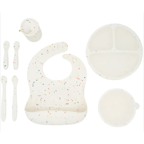 Baby-Led Weaning Silicone Feeding Bundle - 10 piece set - CONFETTI