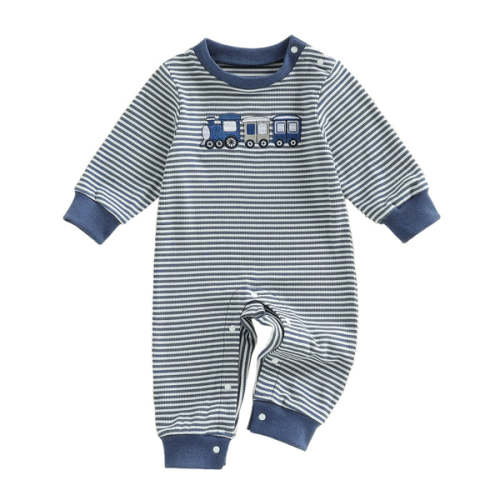 TRAIN Striped Jumpsuit - Hazel & Bo