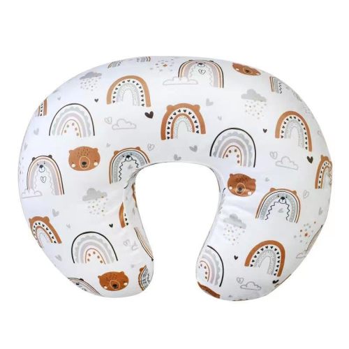 Minky Nursing Pillow Cover Breast Feeding Pillow Cover Slipcover U Shape for Baby Boy Girl,Cover Only(RainbowBear)