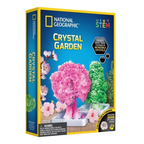 National Geographic Crystal Garden RT Box Science Kit: Educational Chemistry Set for Grades 2-11, Activity Guide Included