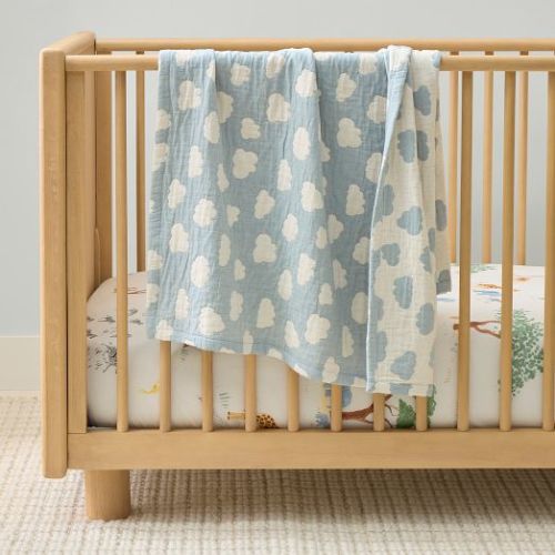 Reversible Gauze Cloud Baby Blanket | West Elm