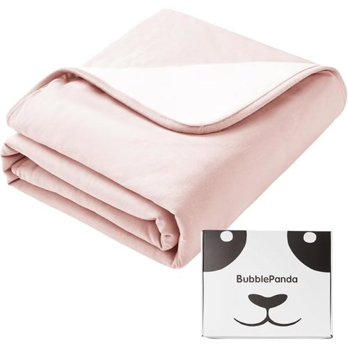 BubblePanda Rayon Made from Bamboo Baby Blanket for Boys Girls Neutral Soft Crib Blanket Toddler Quilt Comforter Newborn Nursery 30 x 40 Inch Pink