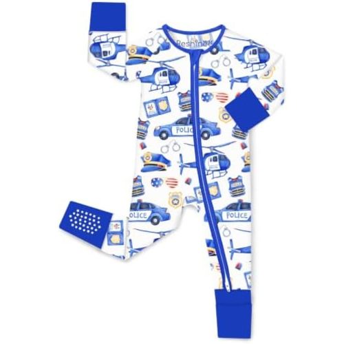 babee Reshinee Bamboo Viscose Baby Footie Pajama, Zipper Sleeper Boys Girls