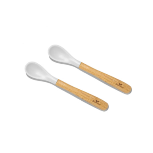 Avanchy | Bamboo Infant Spoons - BLW Baby Self Feeding Spoon | Thin