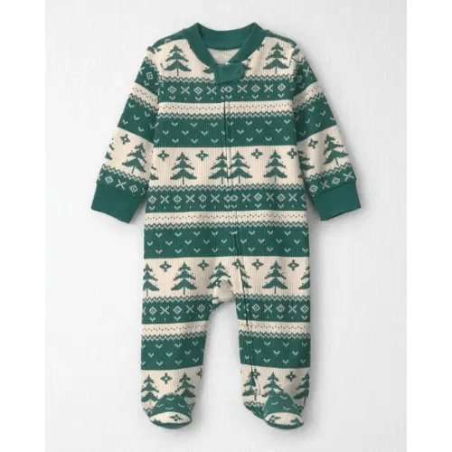 Baby Fair Isle Waffle Knit Sleep & Play Pajamas Made with Organic Cotton - Little Planet | Carter's