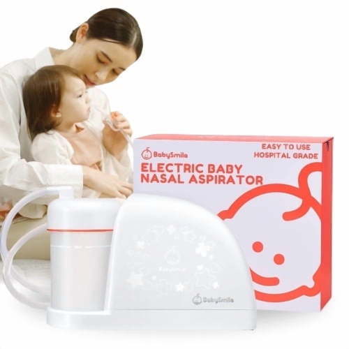 BabySmile | Electric Baby Nasal Aspirator |3 Suction Level Mucus Nose Suction for Newborns + | Boogers/Mucus (Large)