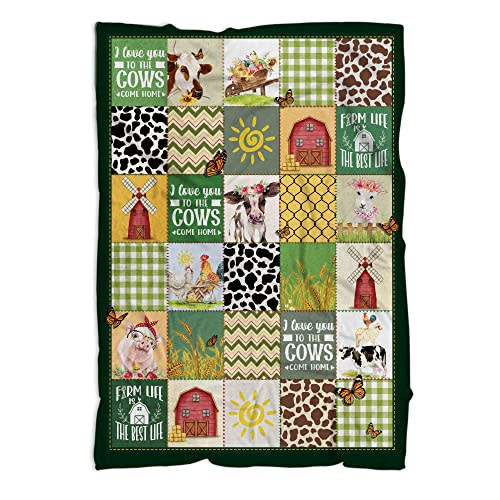 MUCHNEE Farm Baby Blanket, Farmhouse Blanket, Farm Animals Blanket for Boys Girls, Newborn Gift, Farm Baby Gift, Newborn Baby Parents Gift, New Baby Throw Blanket, Baby Birthday Gift 40"x30"