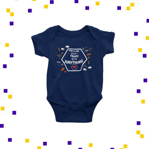 Funny Board Game Inspired Catan Baby Bodysuit / Resource Settlers Board Game / Funny Baby Jumpsuit / Gifts for Nerdy Parents to Be / Gift