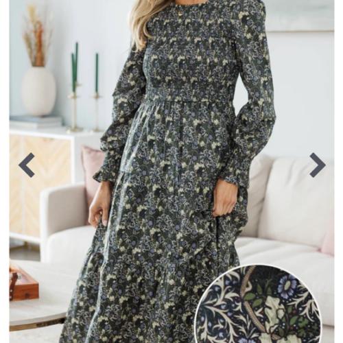 NURSING COLLECTION: Best Day Olive Toile Midi Dress