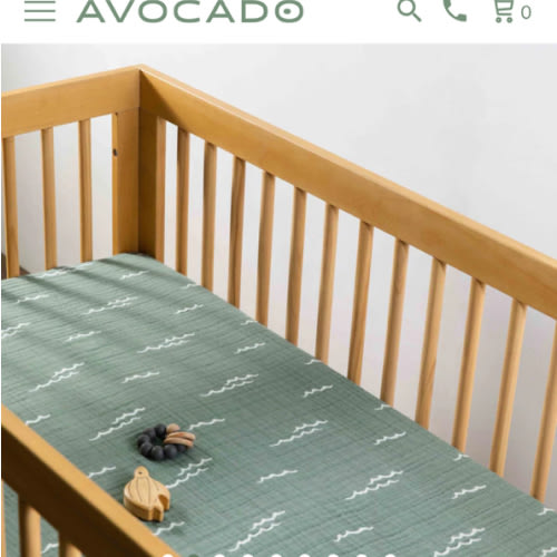 Babyletto Crib Sheet in GOTS Certified Organic Muslin Cotton