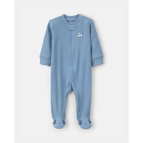 Baby Puppy 2-Way Zip Snug Fit Sleep & Play Pajamas - Blue | Carter's