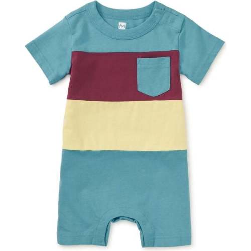 Colorblock Baby Romper, Seashore - Tea Collection | Maisonette