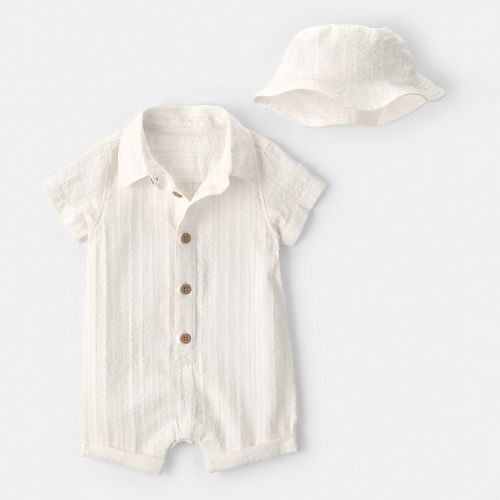 Baby Carter's 2-Piece Romper & Hat Set