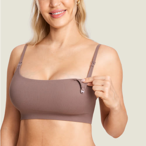 Ribbed Scoop Nursing Bralette