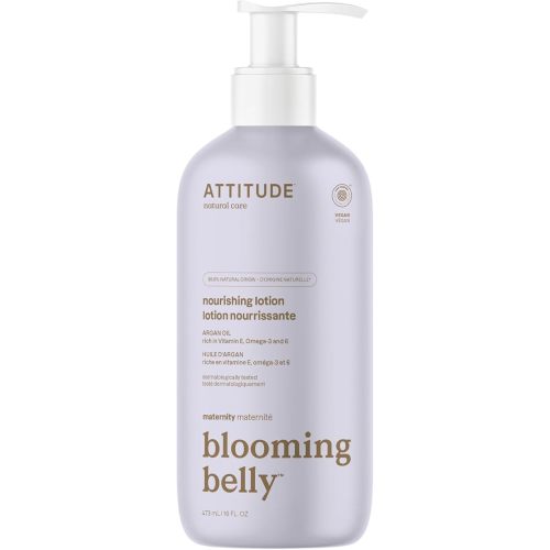 ATTITUDE Pregnancy Nourishing Body Lotion, EWG Verified, Dermatologically Tested, Plant and Mineral-Based, Vegan Maternity Products, Argan Oil, 16 Fl Oz