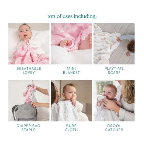 Essentials Cotton Muslin Squares 5 Pack | aden + anais
