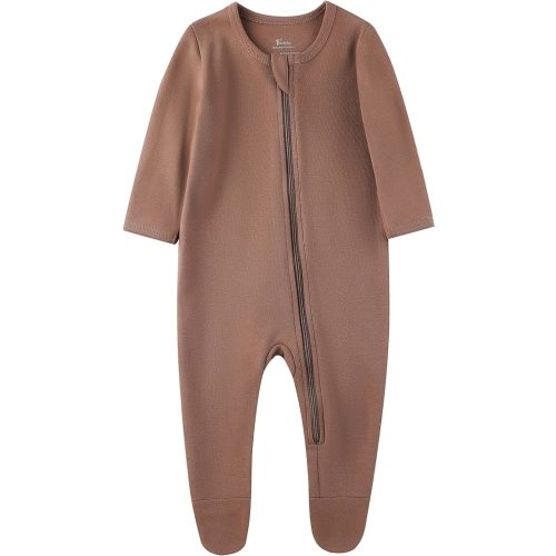 3-6m O2 BABY Baby Boys Girls Organic Cotton Zip-Front Sleeper Pajamas, Footed Sleep 'n Play