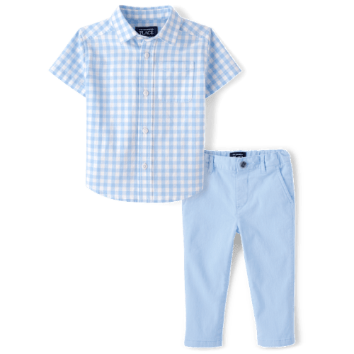 Baby And Toddler Boys Dad And Me Gingham 2-Piece Outfit Set - Multi - 9-12 mo