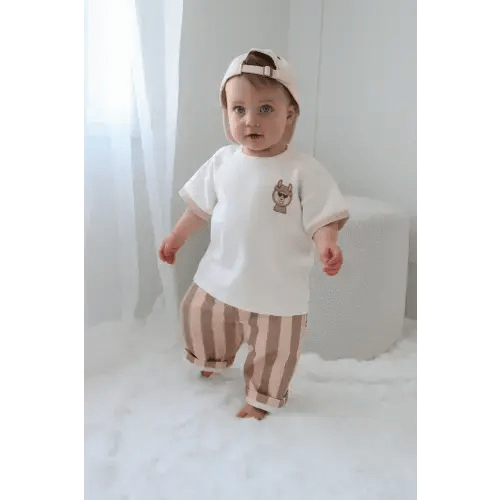 Oat Stripe Canvas Pants