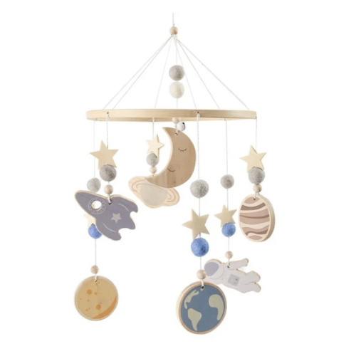Baby Crib Wooded Hanging Rattle Toys