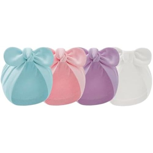 American Trends Newborn Hats Baby Girl Hats with Bow Toddler Hospital Caps Beanie Infant Hats