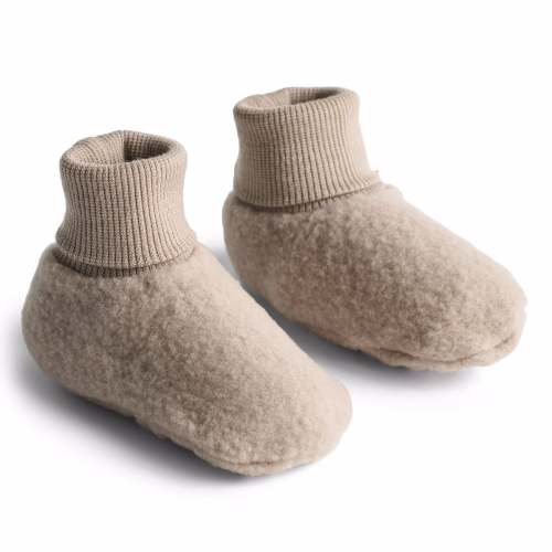 Merino Wool Infant Booties 3 Sizes Beige