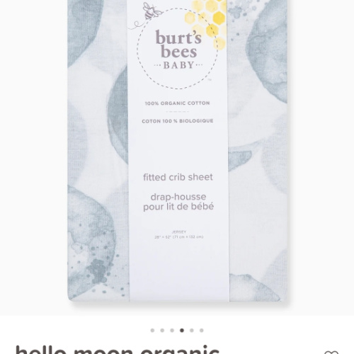 Hello Moon Organic Cotton BEESNUG® Fitted Crib Sheet – Burt's Bees Baby