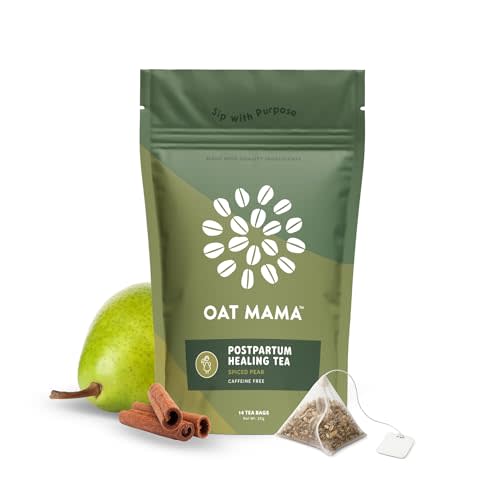 OAT MAMA Postpartum Recovery Tea - Spiced Pear | Calming & Healing Tea for Hormone Balance | Organic Postpartum Support for Moms