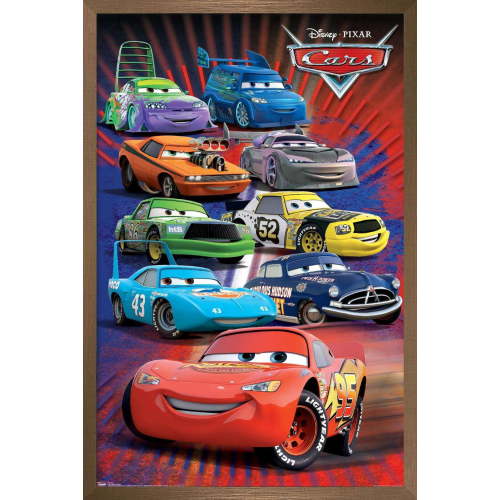 Disney Pixar Cars - Supercharged Wall Poster, 14.725" x 22.375", Framed