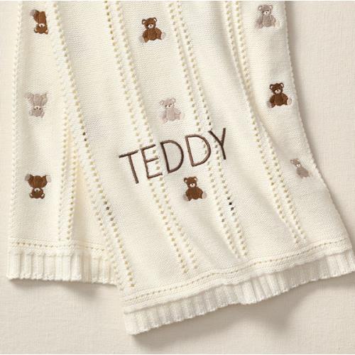 Dreamy Luxe Knit Baby Blanket | Pottery Barn Kids - Teddy Bear