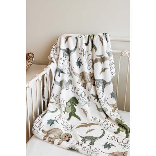 Dinosaur Friends Personalized Toddler Blanket