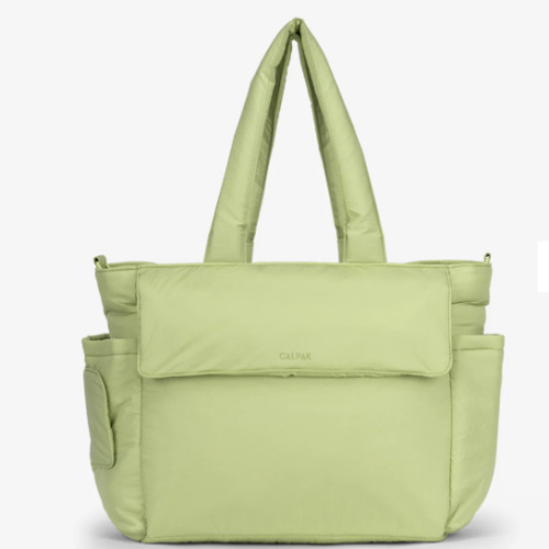 Diaper Tote Bag with Laptop Sleeve - LIME