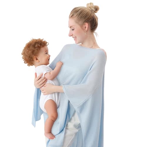 Pinuotu Nursing Cover for Breastfeeding – Privacy Breast Feeding Covers for Women – Soft Lyocell Fabric, Lightweight & Breathable – Multi-Use Scarf, Shawl, Baby Blanket – One Size – with Laundry Bag