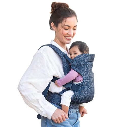 Infantino Flip Advanced 4-in-1 Carrier - Ergonomic, Convertible, face-in and face-Out Front and Back Carry for Newborns and Older Babies 8-32 lbs, Floral Navy