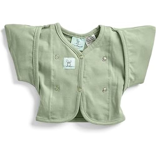 ergoPouch Butterfly Cardi 0.2 TOG – Revolutionary Swaddle Transition Aid with Arm Pockets, Ideal for Hands-Up Sleeping, Worn Over Any Swaddle or Sleep Sack, Stretchy & Breathable (0–3 Months, Willow)