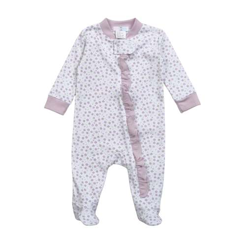 LYN-299 Lyn Purple Floral Pima Zipper Footie – Baby Loren