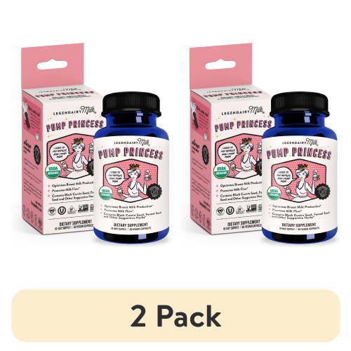 (2 pack) Legendairy Milk Pump Princess Lactation Supplement for Adults - Supports Milk Production, 60 Caps