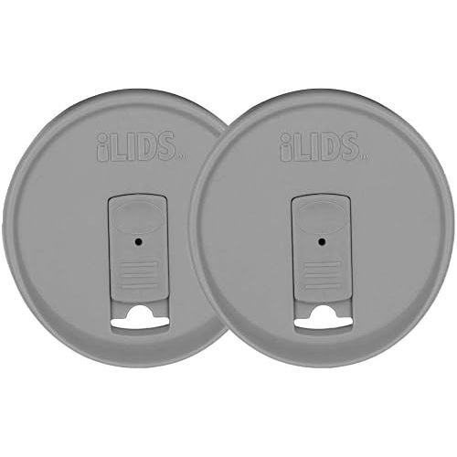 Mason Jar Drink Lid, Wide Mouth, Gray, 2 Pack, BPA-Free USA Made