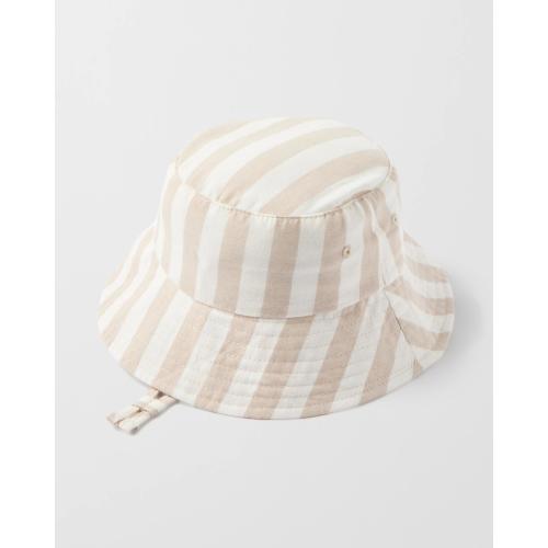 Wide Brim Summer Hat - Stripes