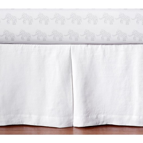 European Linen Crib Skirt