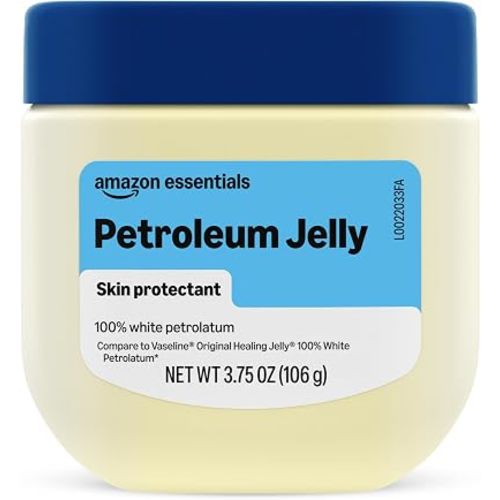 Amazon Essentials Petroleum Jelly White Petrolatum Skin Protectant, Unscented, 3.75 Ounce, 1-Pack (Previously Amazon Basics)